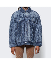 Alexander Wang | Women | Tuxedo Coat Tipped Shearlg | Rich Indigo