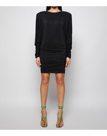 Alexandre Vauthier | Women | Draped Lurex Mini Dress | Black