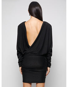 Alexandre Vauthier | Women | Draped Lurex Mini Dress | Black