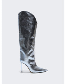 Alexandre Vauthier | Women | Metallic Tall Boots | Laguna Blue