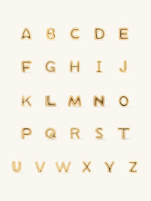 Alphabet Bubble Stud Earrings | 14K Gold Plated Brass