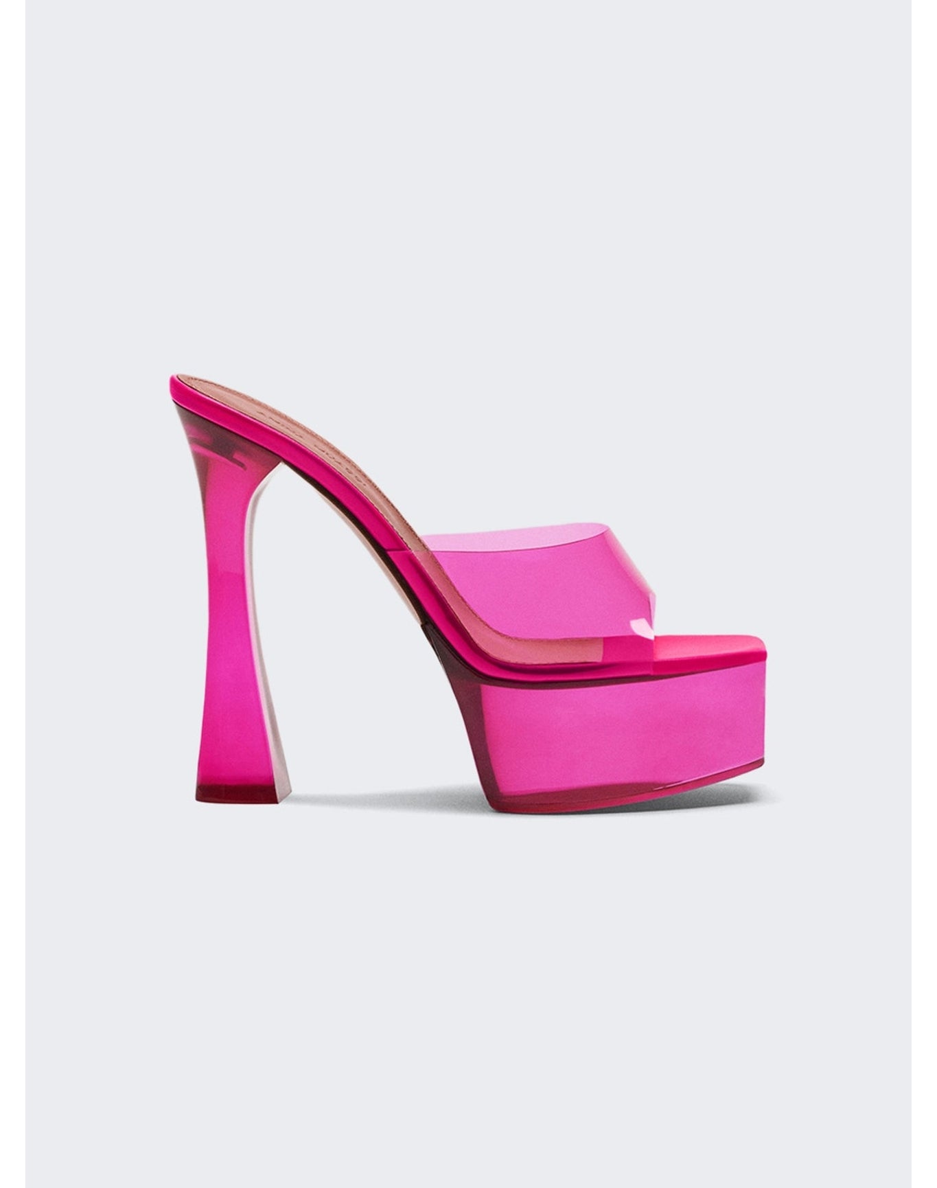 Amina Muaddi | Women | Dalida Glass Sandal | Lotus Pink
