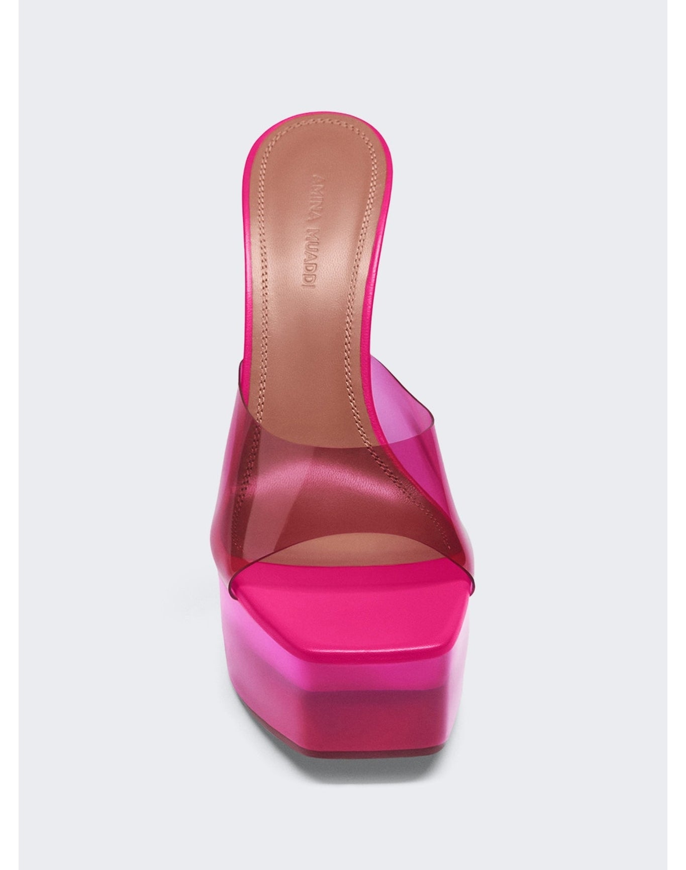 Amina Muaddi | Women | Dalida Glass Sandal | Lotus Pink