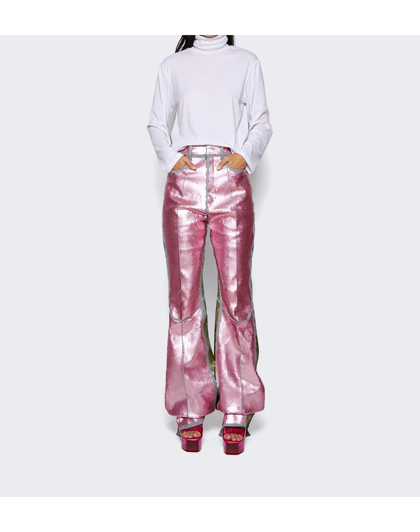 Amina Muaddi | Women | Dalida Glass Sandal | Lotus Pink