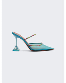 Amina Muaddi | Women | Gilda Glass Mule | Sky