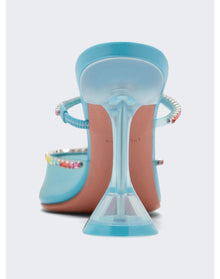Amina Muaddi | Women | Gilda Glass Mule | Sky