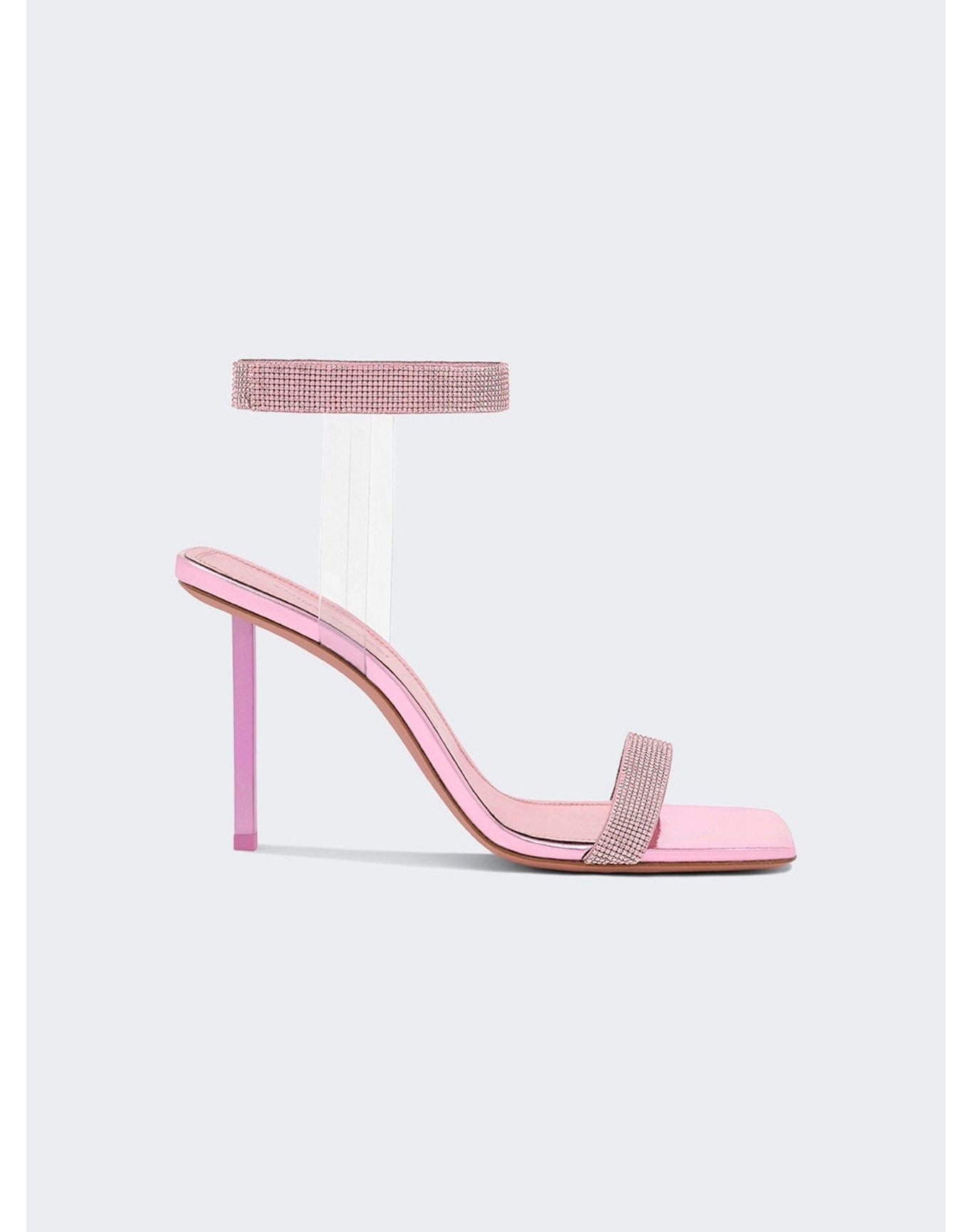 Amina Muaddi | Women | Rih Mirror Sandals | Baby Pink