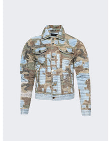 Amiri | Men | Boro Repair Trucker Jacket | Indigo