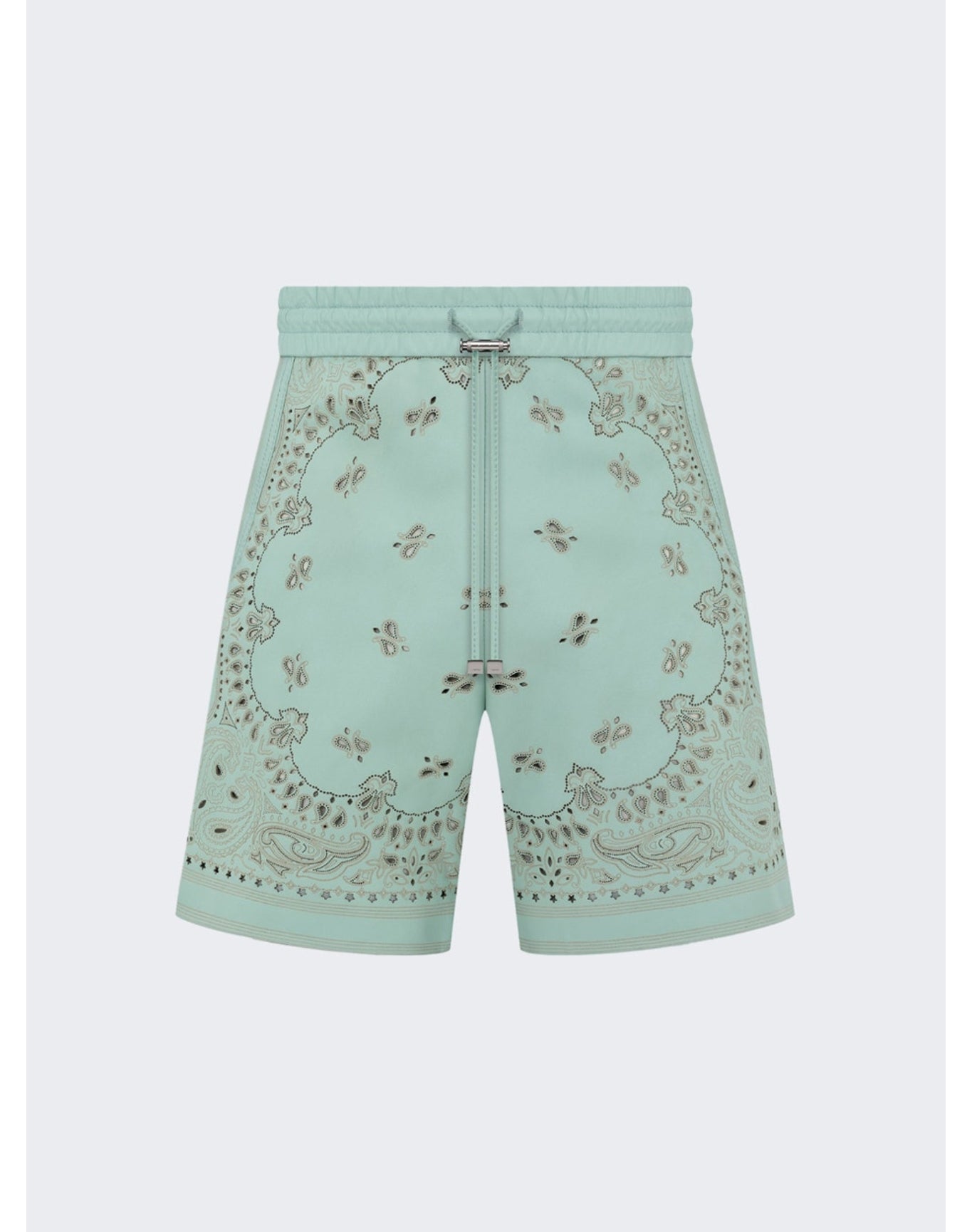 Amiri | Men | Leather Bandana Shorts | Mint