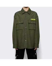 Amiri | Men | Logo Overshirt | Sage Green