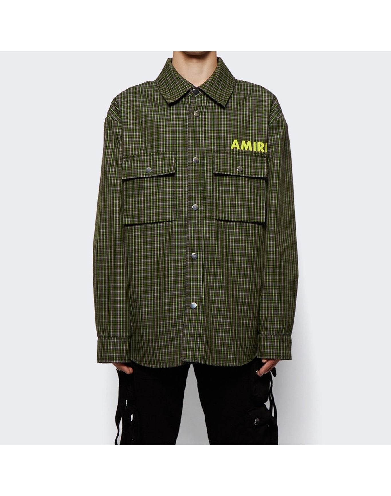 Amiri | Men | Logo Overshirt | Sage Green