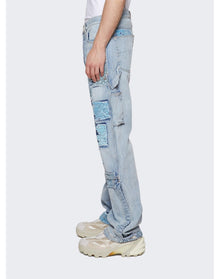 Amiri | Men | Patchwork Bandana Carpenter Jean | Blue