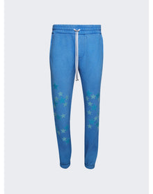 Amiri | Men | Pig t Spray Star Sweatpants | Heather Carolina Blue