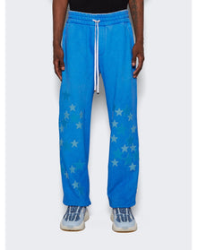 Amiri | Men | Pig t Spray Star Sweatpants | Heather Carolina Blue