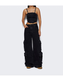 Amiri | Women | Baggy Cargo Jean | River Indigo
