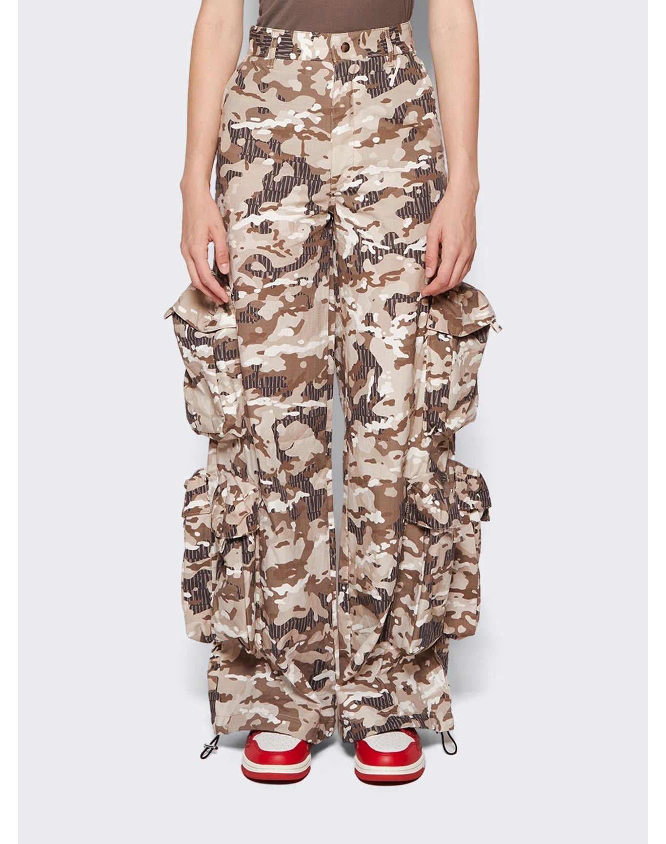 Amiri | Women | Camouflage Print Baggy Cargo Pants | Green
