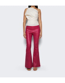 Amiri | Women | Flare Leather Leggings | Fuchsia Pink