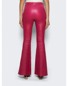 Amiri | Women | Flare Leather Leggings | Fuchsia Pink