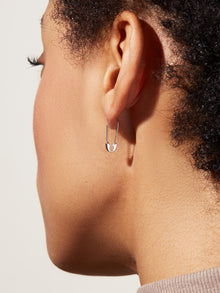 Sia Safety Pin Earrings | Rhodium on Sterling Silver