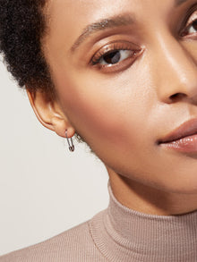 Sia Safety Pin Earrings | Rhodium on Sterling Silver