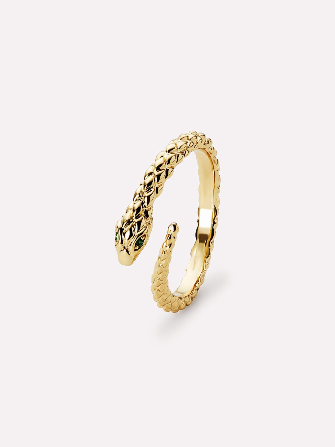 Cleo Snake Ring | 14K Gold on Brass | Cubic Zirconia