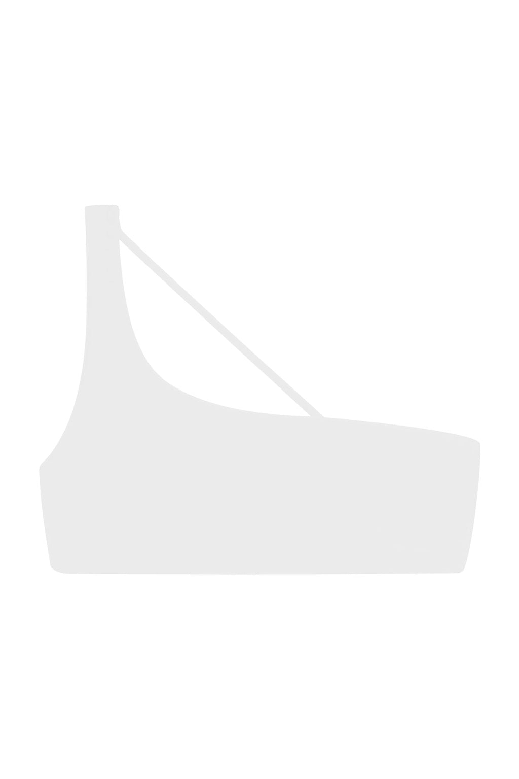 Apex One Shoulder Top | White Matte