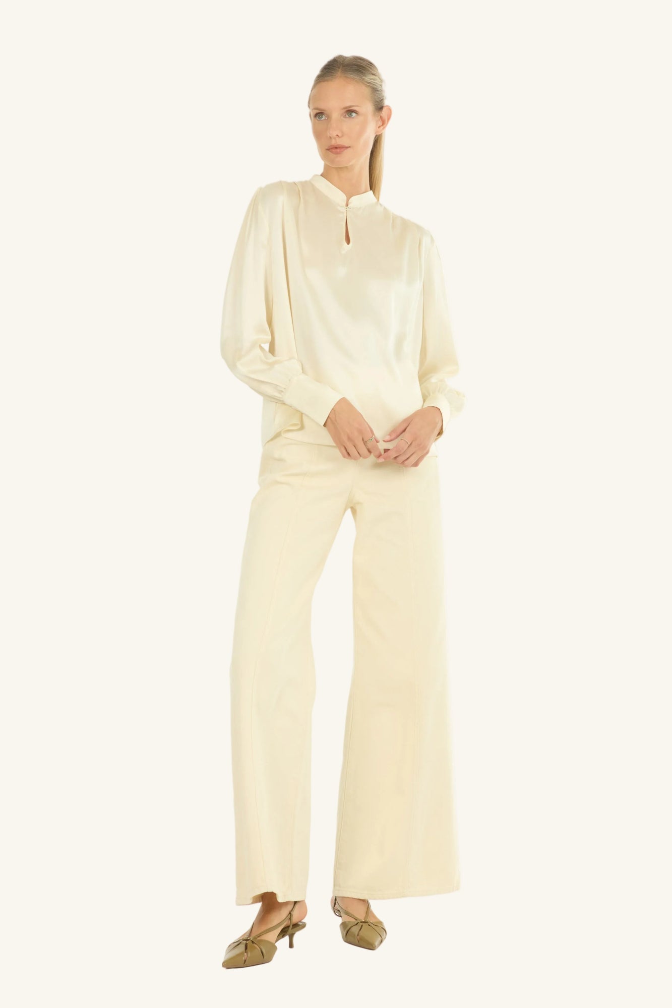 Arden Blouse | Creme
