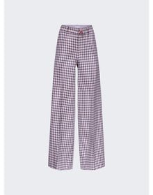 Area | Women | Crystal Button Wide Leg Trousers | Lilac