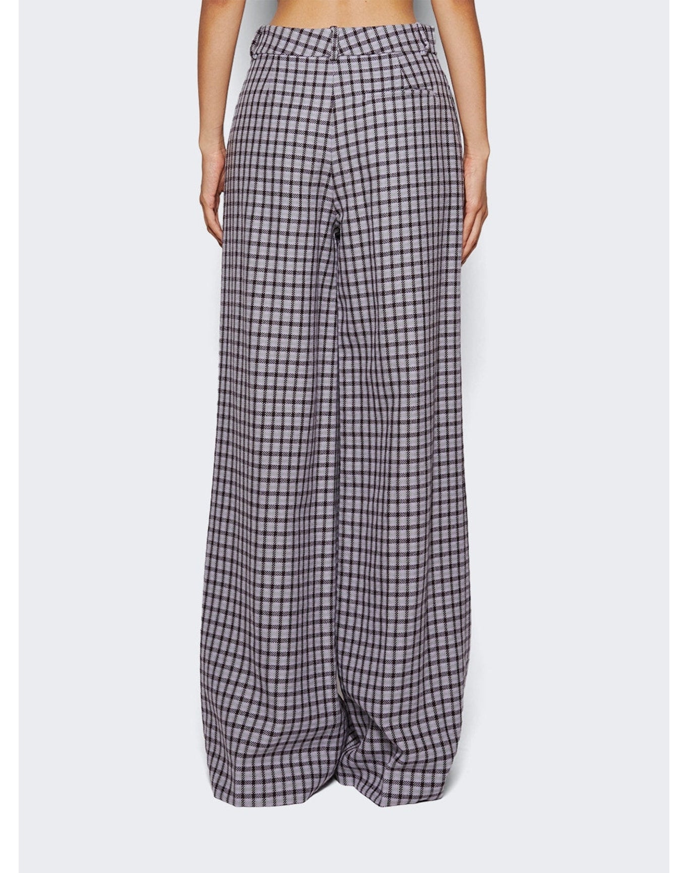Area | Women | Crystal Button Wide Leg Trousers | Lilac