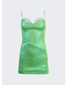 Area | Women | Crystal Cup Mini Dress | Green