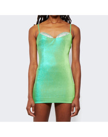 Area | Women | Crystal Cup Mini Dress | Green