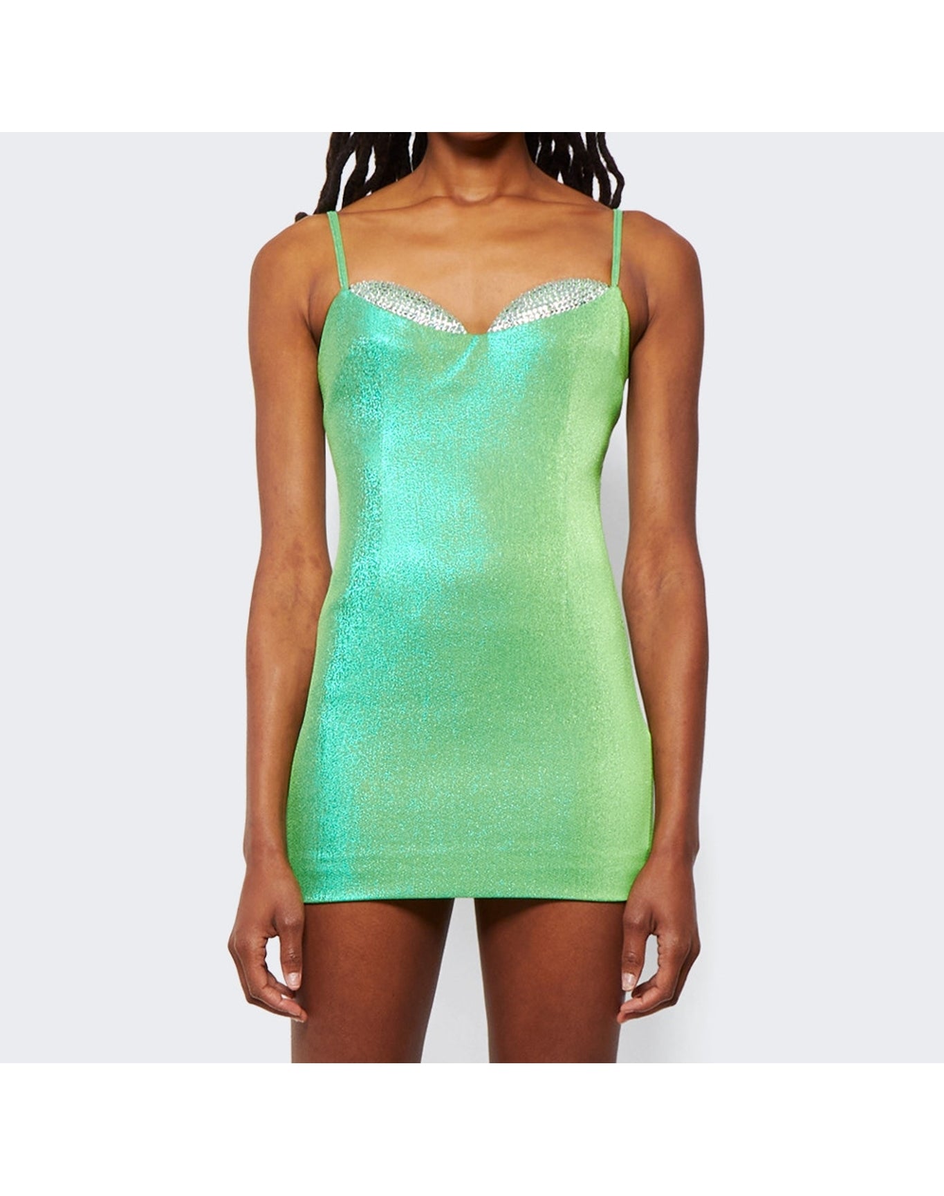 Area | Women | Crystal Cup Mini Dress | Green