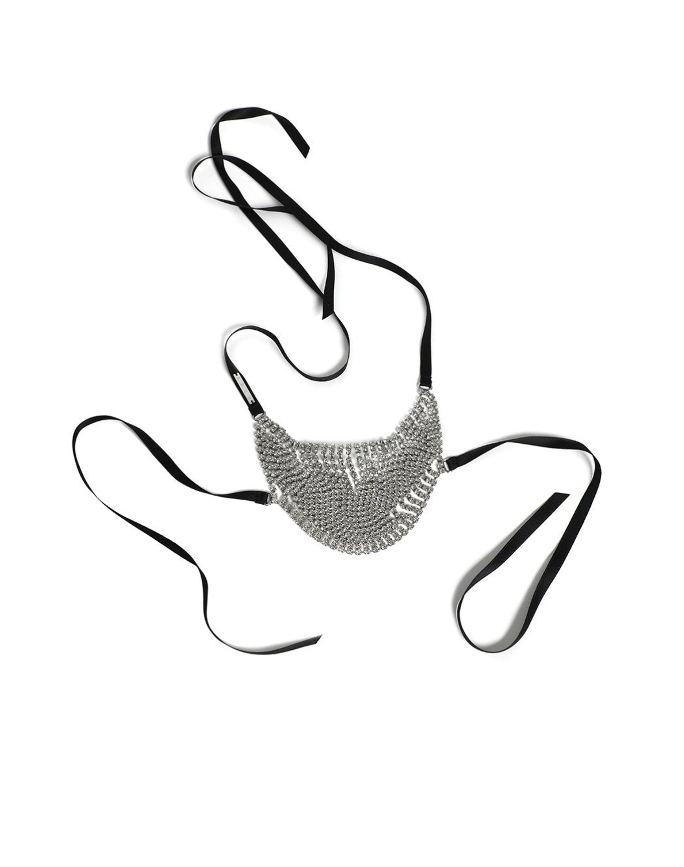 Area | Women | Crystal Fringe Mask Accessory | Silver