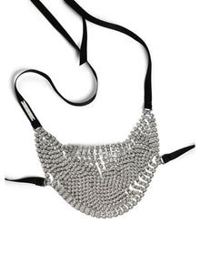 Area | Women | Crystal Fringe Mask Accessory | Silver