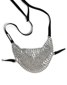 Area | Women | Crystal Fringe Mask Accessory | Silver