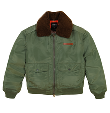 Sky Charmer B-15 Nylon Bomber Jacket | Flight Green