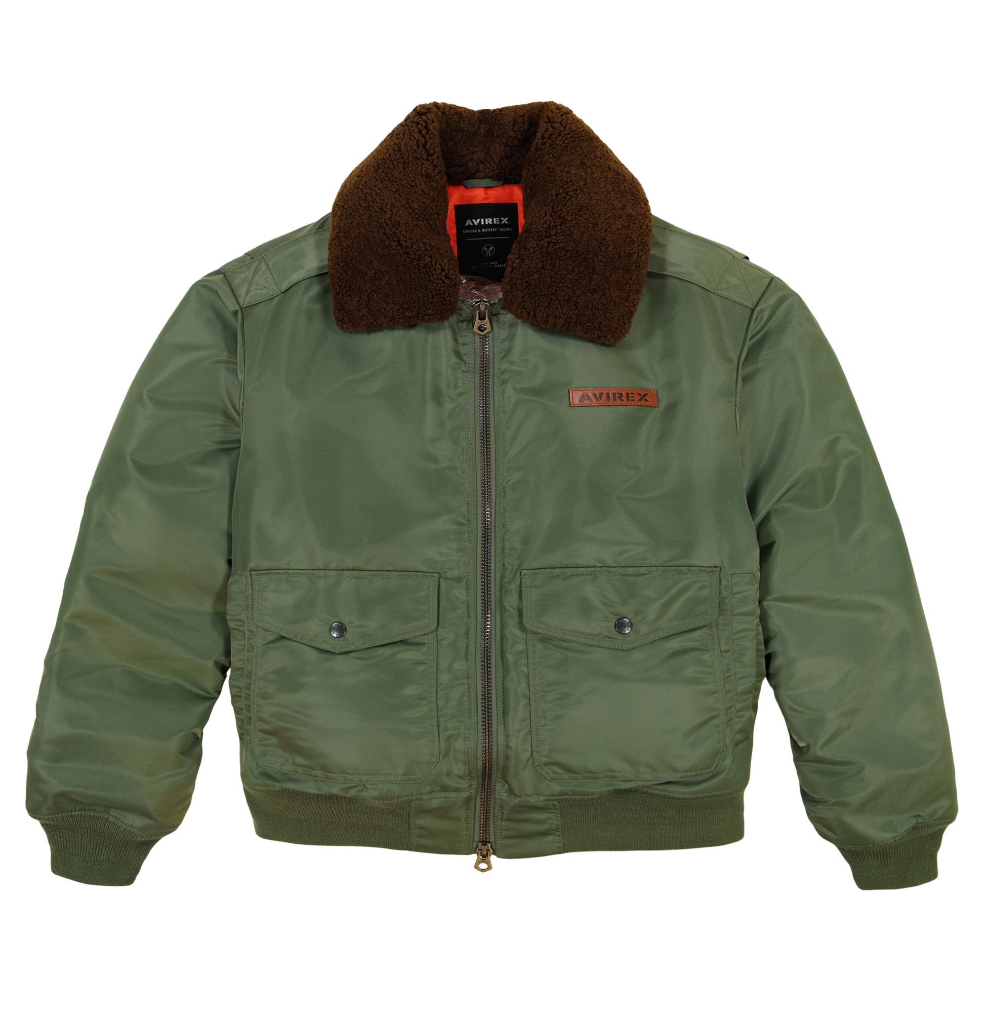 Sky Charmer B-15 Nylon Bomber Jacket | Flight Green