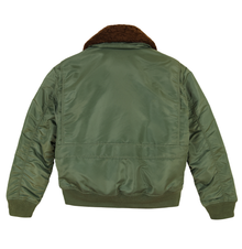 Sky Charmer B-15 Nylon Bomber Jacket | Flight Green