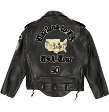 Usa Tour Motorcycle Jacket | Black