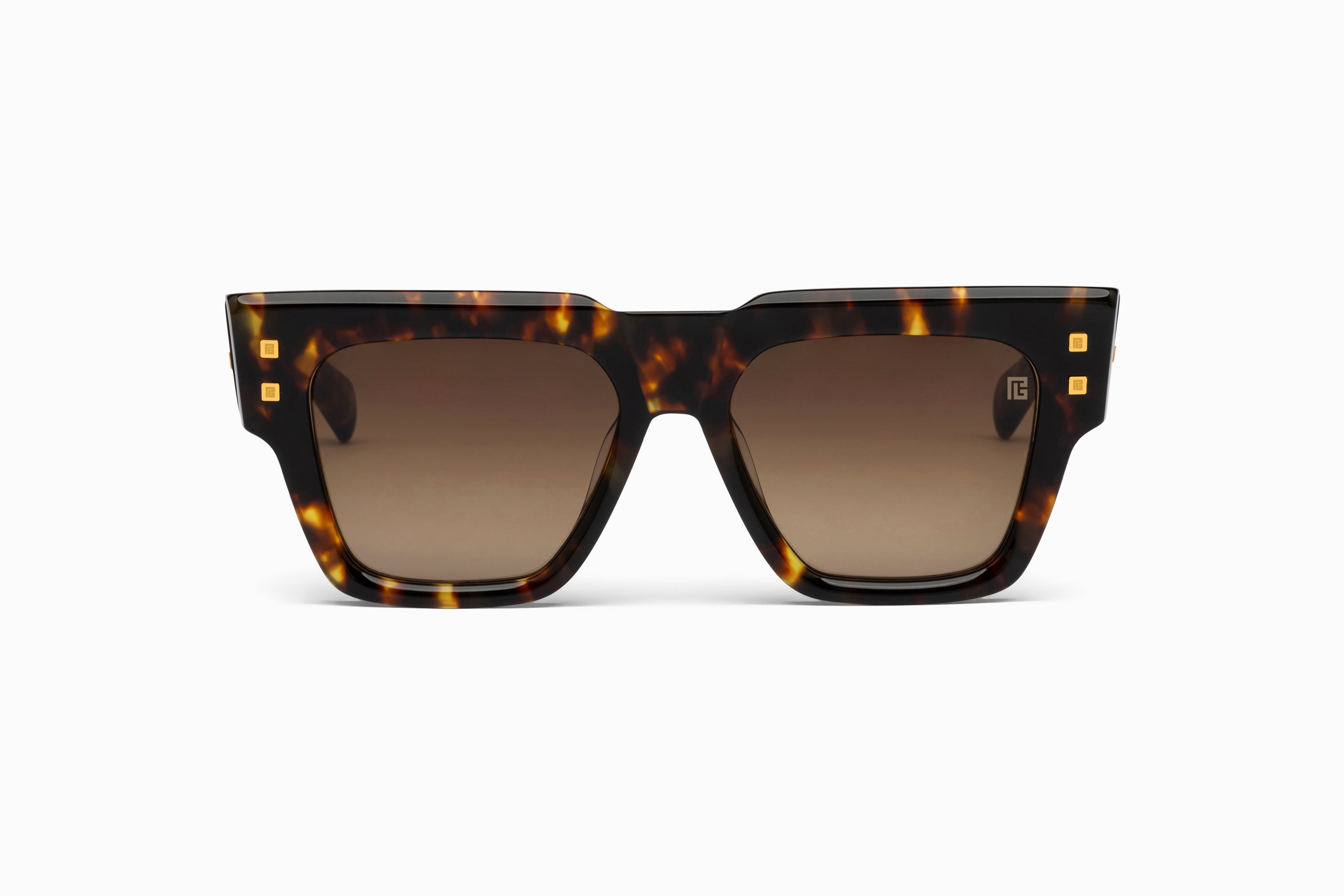 Unisex | B - Army Sunglass | Spotted Havana - Gold | Dark Brown Gradient