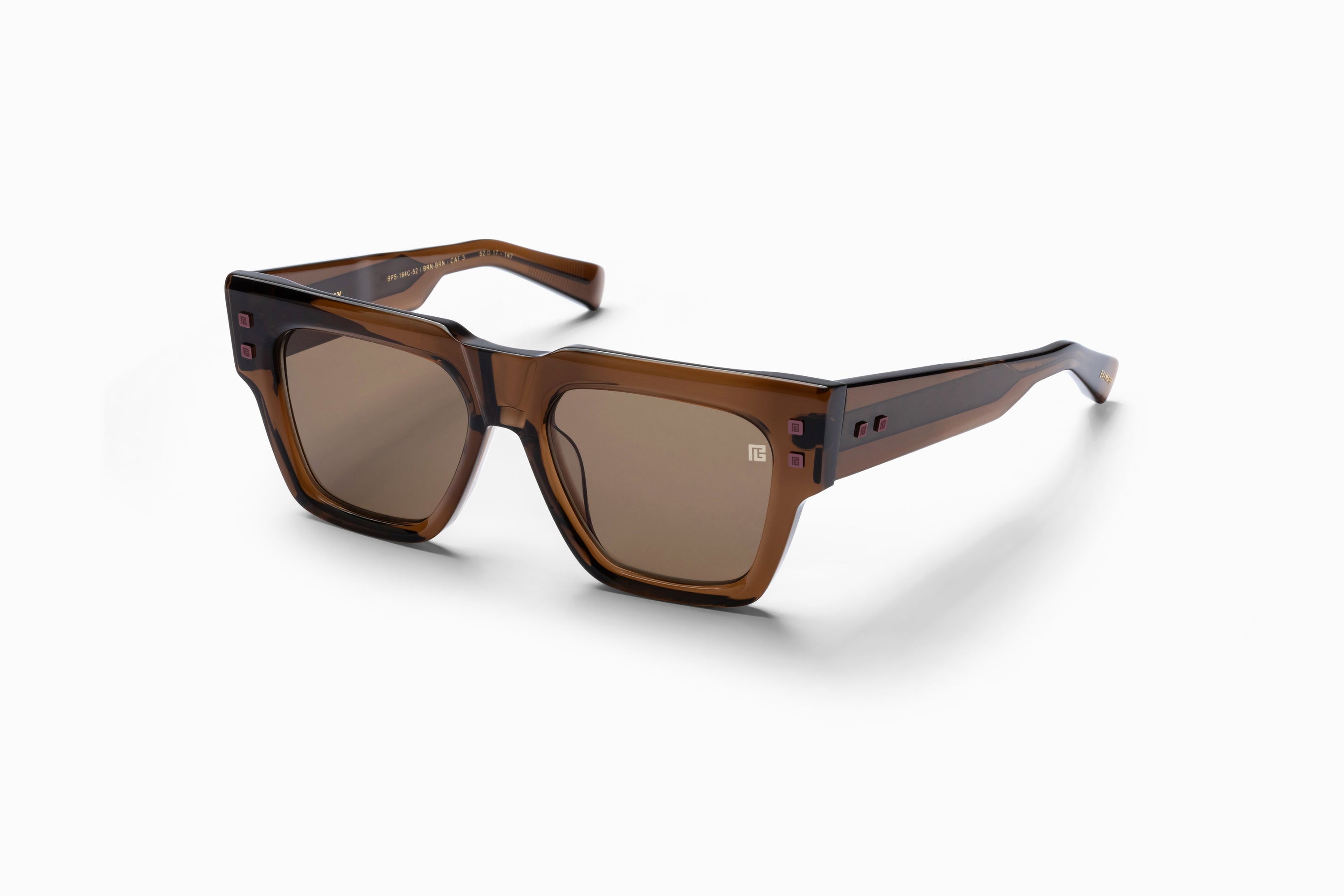 Unisex | B - Army Sunglass | Crystal Brown - Copper | Dark Brown