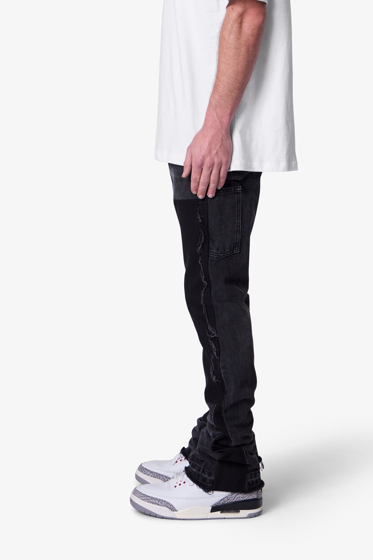 B118 Work Flare Denim | Black