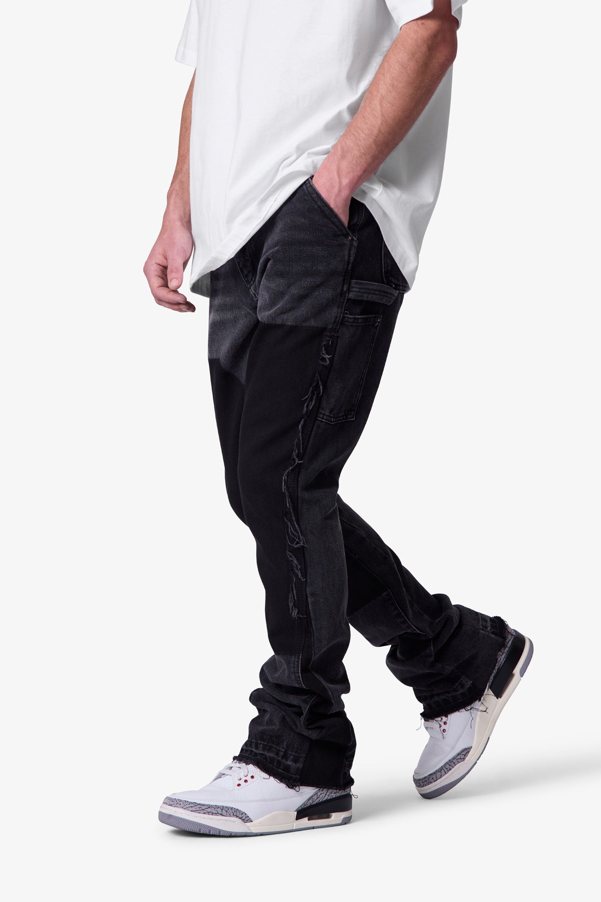 B118 Work Flare Denim | Black