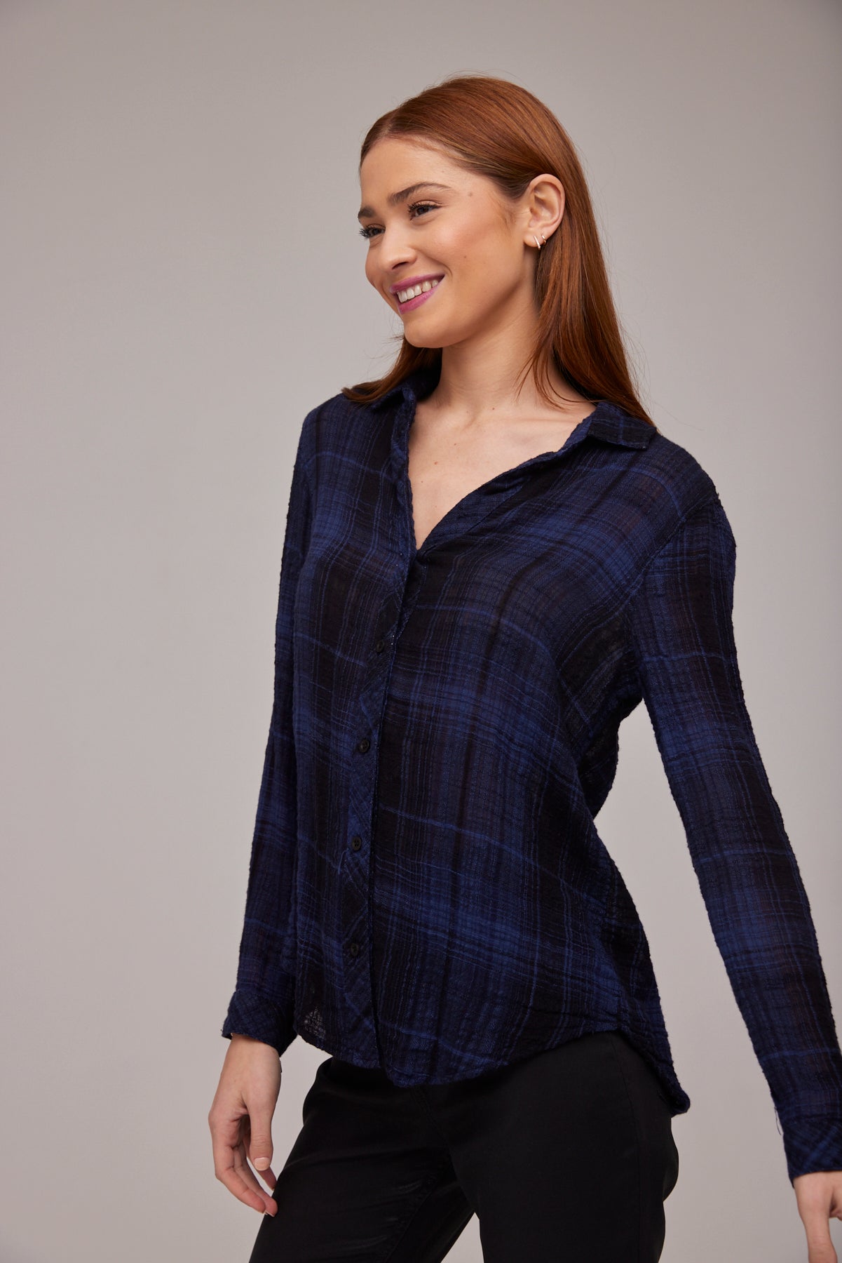 Classic Button Down | Admiral Blue Plaid