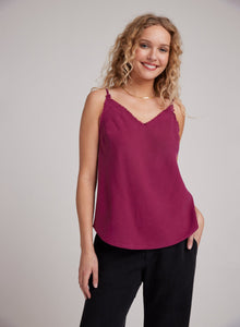 Frayed Cami | Dark Magenta