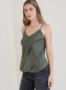 Frayed Tencel Cami | Fernwood Stripe