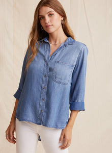 Shirt Tail Button Down | Medium Ombre Wash