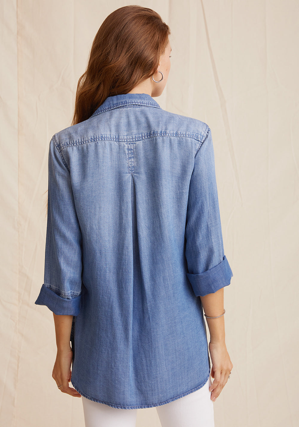 Shirt Tail Button Down | Medium Ombre Wash