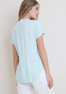 V-Neck Tee | Sea Foam