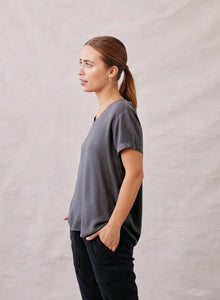 V-Neck Tee | Silver Storm